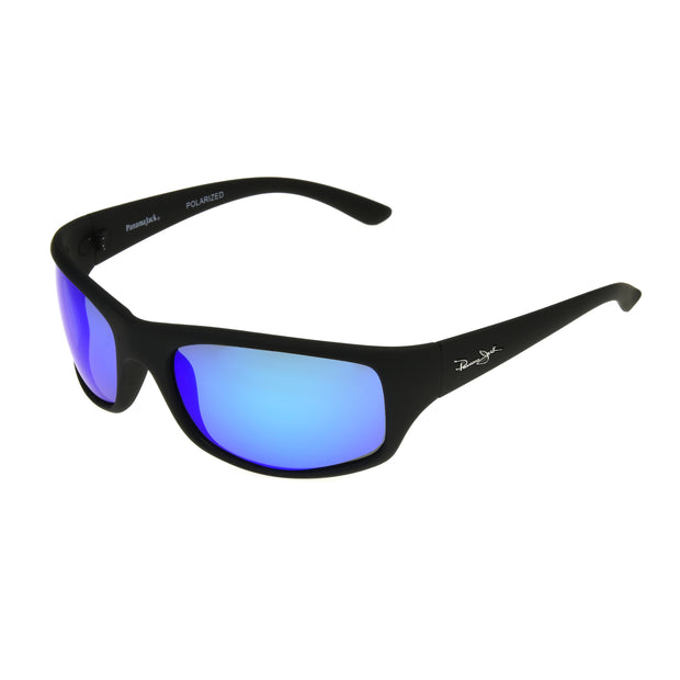 Polarized Blue Mirror Wrap Sunglasses