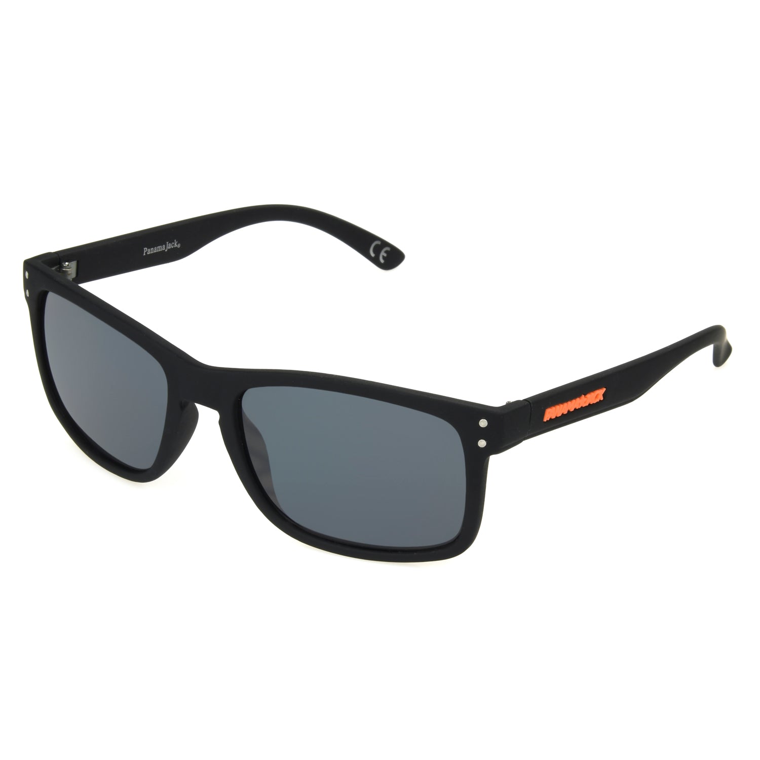 Panama Jack Matte Black Classic Sport Sunglasses, 100% UVA-UVB Lens Protection, Scratch & Impact Resistant
