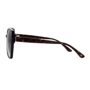 Black Leopard Print Large Frame Square Sunglasses