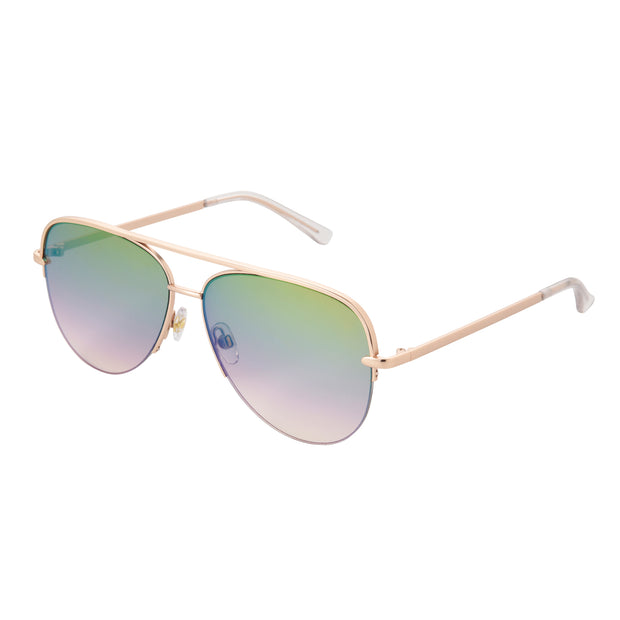 Silver Metal Smoke Mirror UVA-UVB Protection Aviator Sunglasses – Panama  Jack®