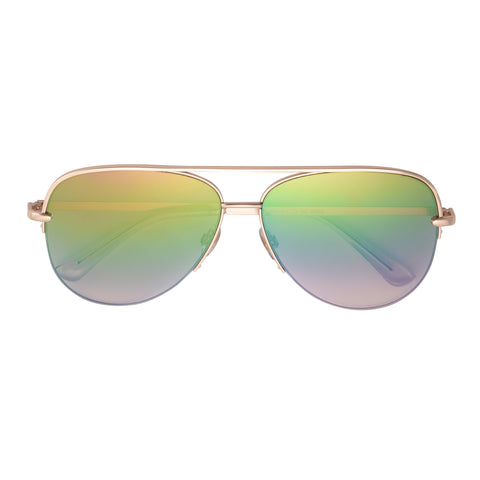 Satin Gold Aviator Sunglasses