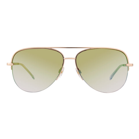 Satin Gold Aviator Sunglasses