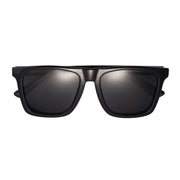 Dunes | Premium Polarized Shiny Black Square Sunglasses