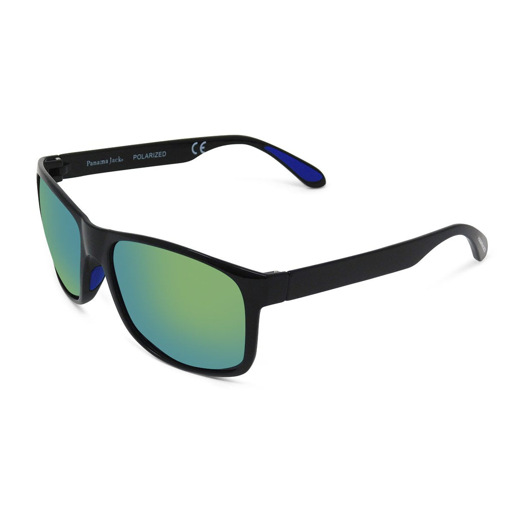 Athletic Works Polarized Black Rectangular Sport Sunglasses 