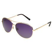 Polarized Rose Gold Metal Sunglasses