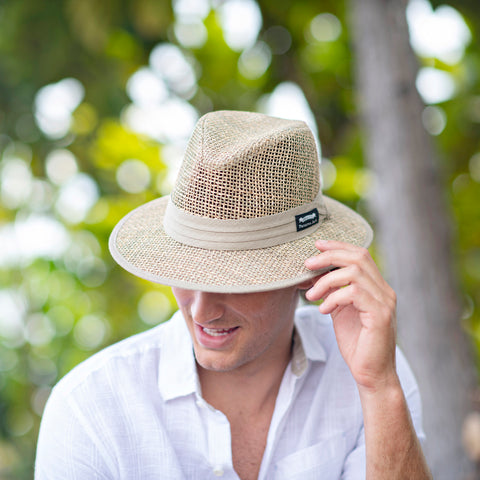 Matte Seagrass Safari Hat