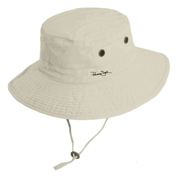 Panama Jack Marina Bay Cloth Boonie Bucket Sun Protection Hat (Khaki, Medium)