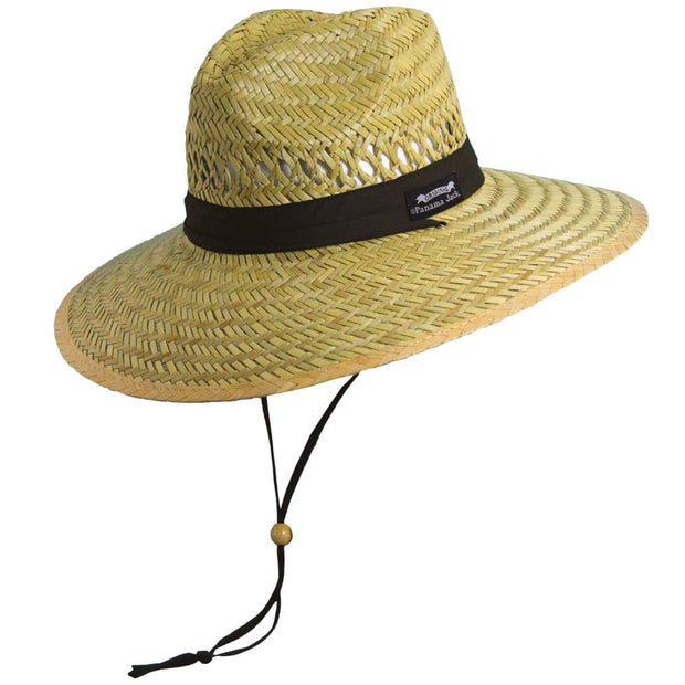 Panama Jack Safari Straw Hat - Lightweight, 3 Big Brim, Inner Elastic Sweatband, 3-Pleat Ribbon Hat Band (Brown, Small/Medium)