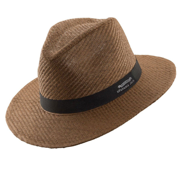 Natural Matte Toyo Safari Men's Sun Hat with Black Band, 2 1/2 Brim, UPF (SPF) 50+ Sun Protection
