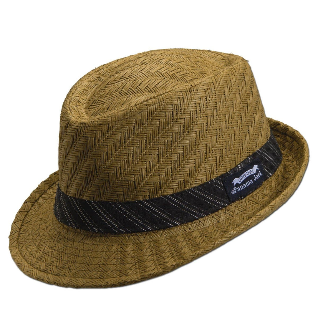 JAGGER - Beige shops Ombre Two Tone Fedora Hat With Green / Red Striped Band