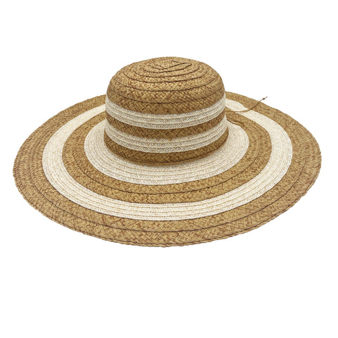 Ivory Two-Tone Paper Braid Straw Hat - All Sales Final