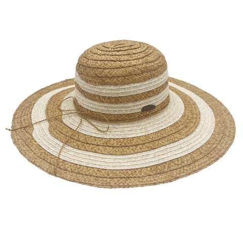 Ivory Two-Tone Paper Braid Straw Hat - All Sales Final