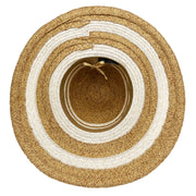 Ivory Two-Tone Paper Braid Straw Hat