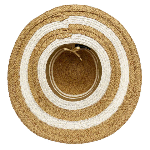 Ivory Two-Tone Paper Braid Straw Hat - All Sales Final