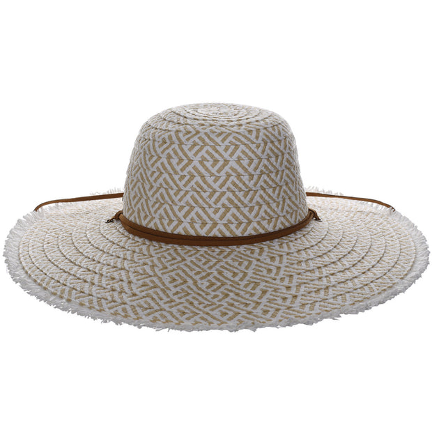 Pudcoco Ladies Summer Sun Hats Women Panama Straw Beach Hats Foldable Wide Brim Floppy Other