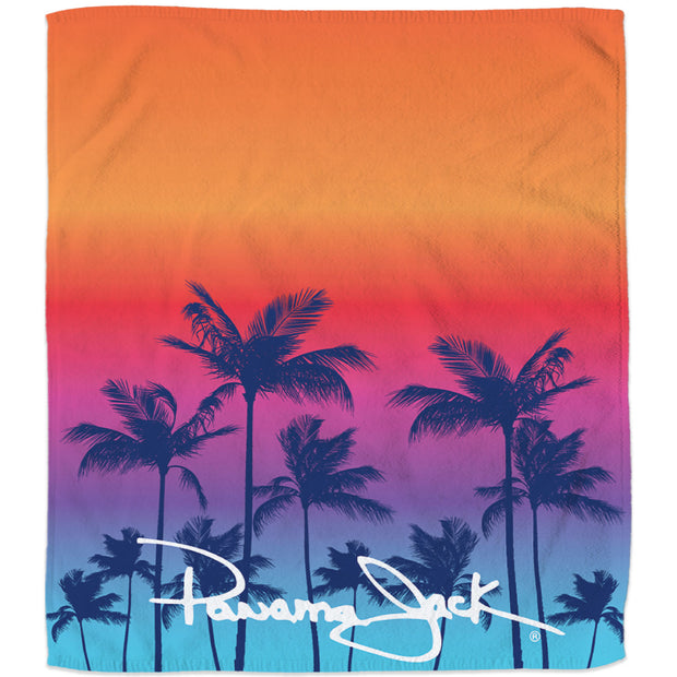 Orange Ombre Palm Blanket Beach Towel
