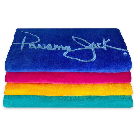 Embroidered Signature Velour Beach Towel