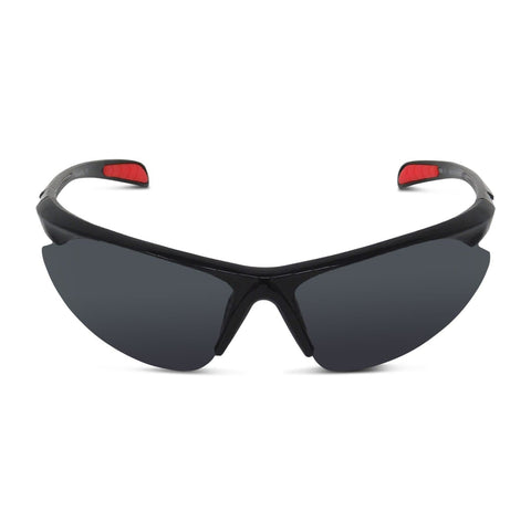 Semi-Rimless Sport Wrap Sunglasses