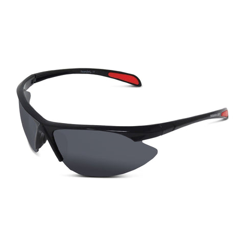 Semi-Rimless Sport Wrap Sunglasses