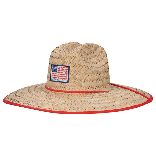 Fish Flag Straw Lifeguard Sun Hat