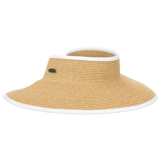 Paper Braid Roll-Up Sun Visor Hat