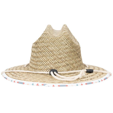 Kids Surfboard Underbrim Straw Lifeguard Sun Protection Hat