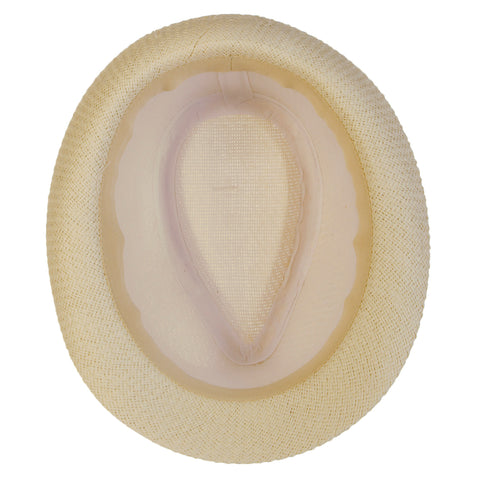 Striped Band Matte Toyo Fedora Hat