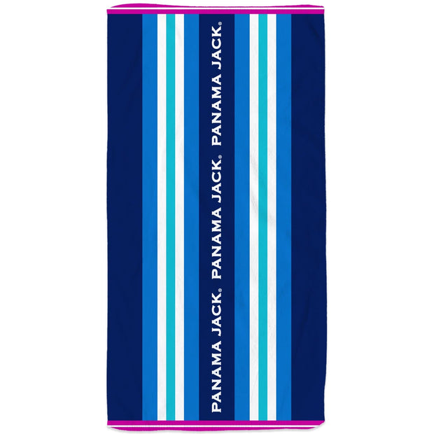 Sport Stripe Logo Beach Towel