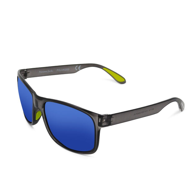 Polarized Rectangle Mirror Sport Sunglasses Gray
