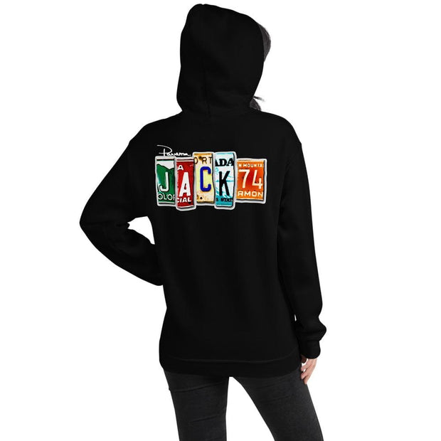 Jack 74 License Plate Unisex Hoodie - 2 Sided Print