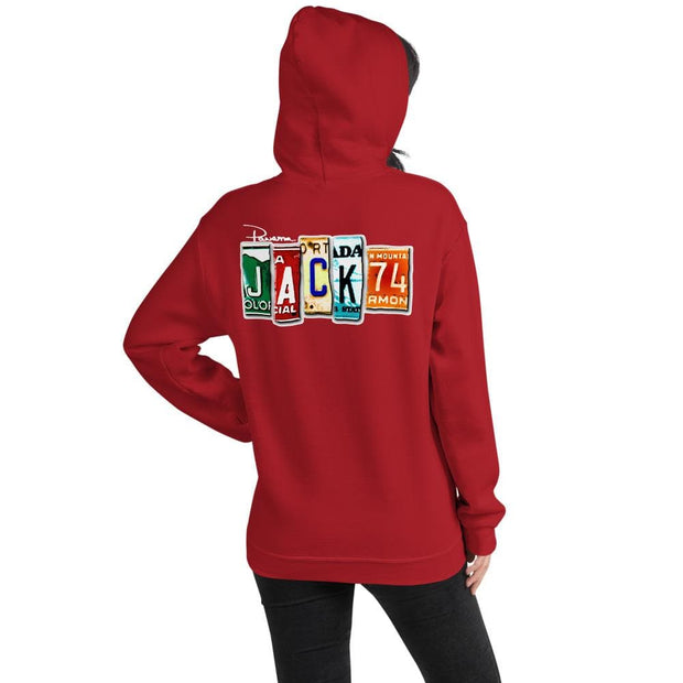 Jack 74 License Plate Unisex Hoodie - 2 Sided Print