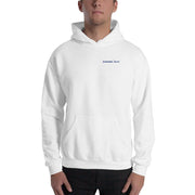 Original Stamp Man Unisex Hoodie - 2 Sided Blue Print