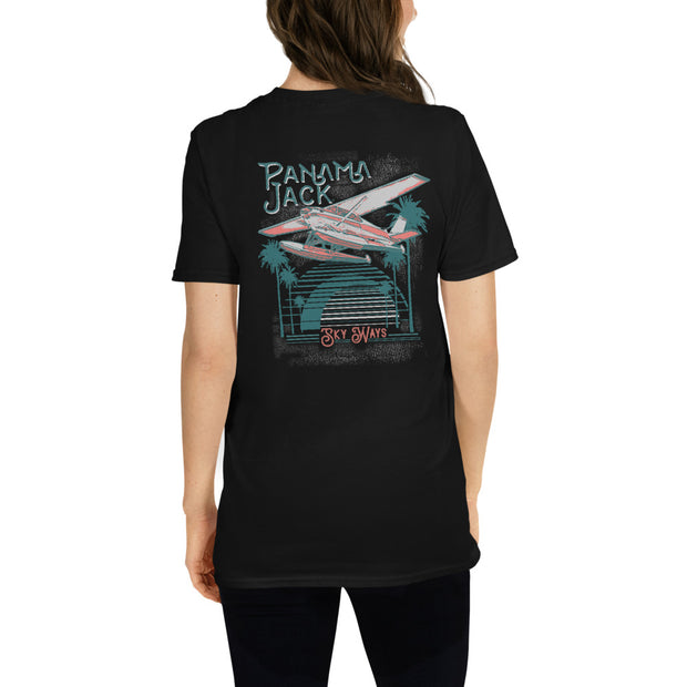 Sky Ways Seaplane Short-Sleeve Unisex T-Shirt - 2 Sided Print