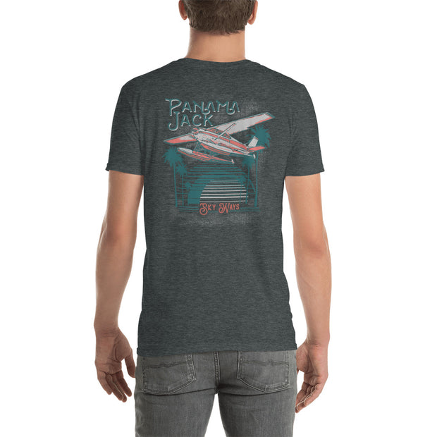 Sky Ways Seaplane Short-Sleeve Unisex T-Shirt - 2 Sided Print